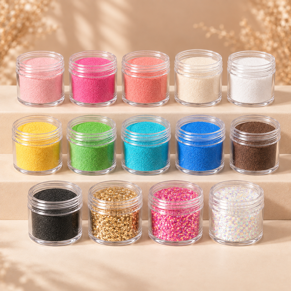 Bloom Collection Sand + Glitter Assortment — 14 Jars