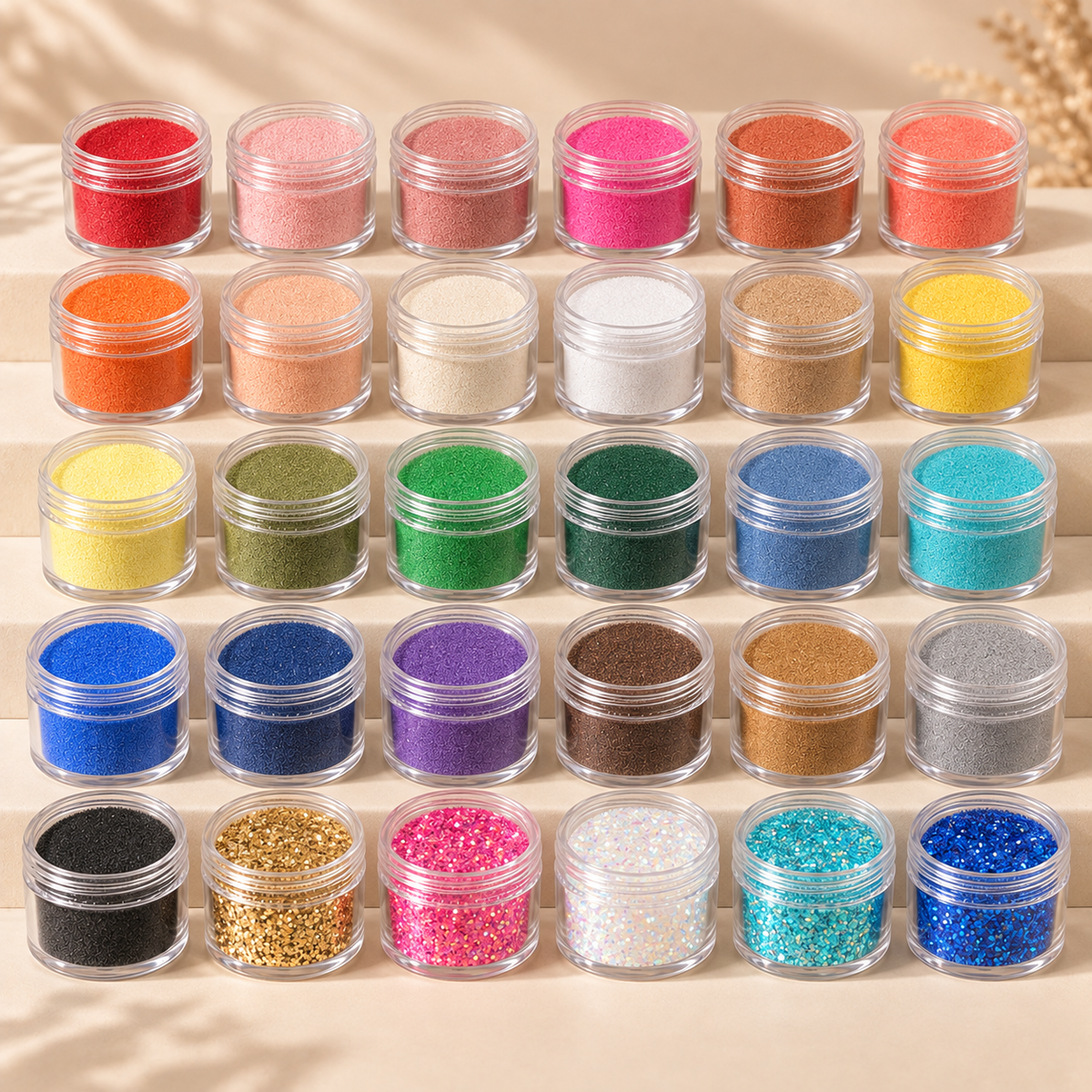 Master Color Palette — 30-Pack Sand + Glitter